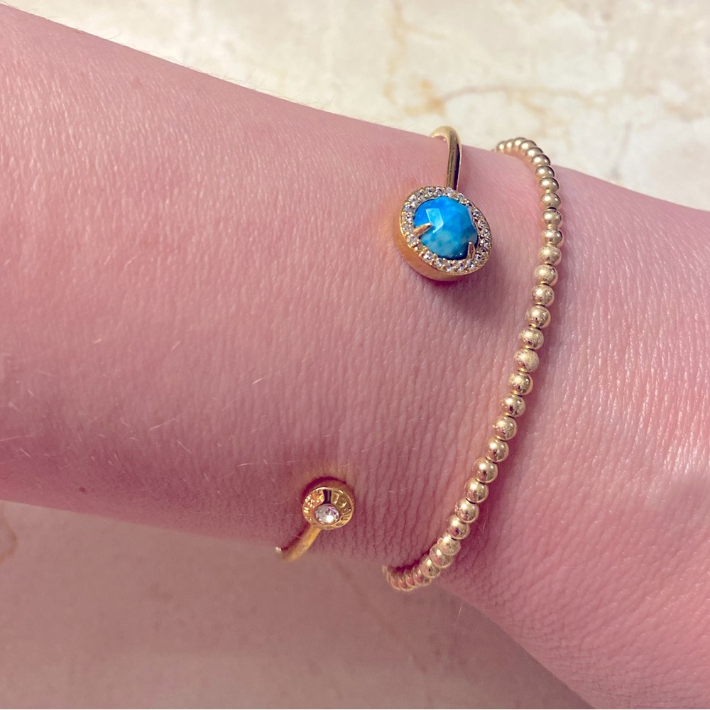 🚫🚫SOLD🚫🚫 henri bendel Bracelet turquoise bangle - Picture 2 of 4